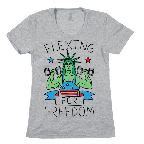 Flexing For Freedom Womens T-Shirt