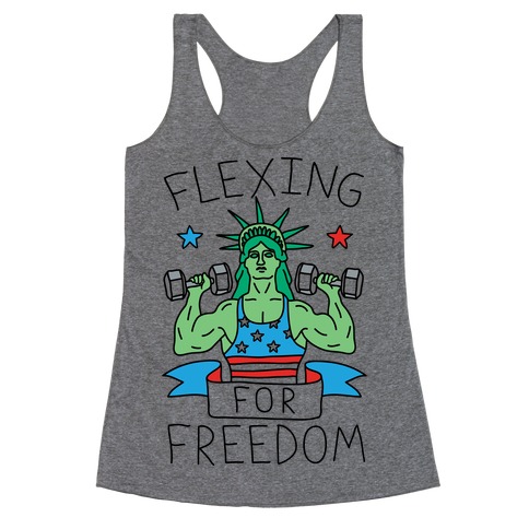 Flexing For Freedom Racerback Tank Top