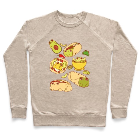 Mexican Food Frogs Pattern Pullover
