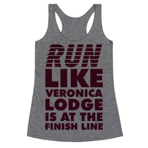 Run Like Veronica is at the Finish Line Racerback Tank Top