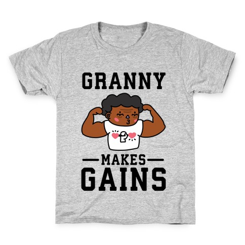 Granny Makes Gains Kids T-Shirt
