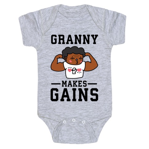 Granny Makes Gains Baby One-Piece