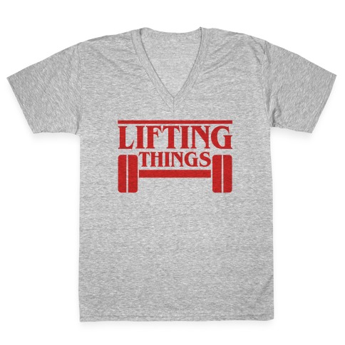 Lifting Things V-Neck Tee Shirt