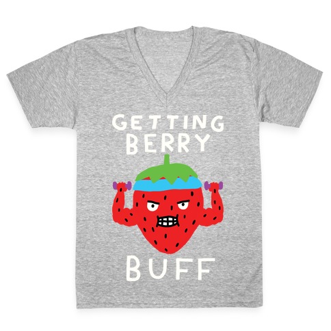 Getting Berry Buff V-Neck Tee Shirt