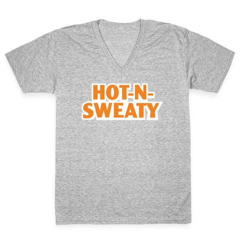 Hot-N-Sweaty Parody V-Neck Tee Shirt