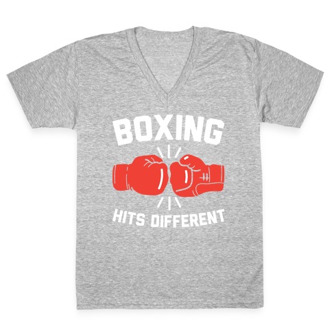 Boxing Hits Different V-Neck Tee Shirt