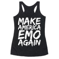 Make America Emo Again Racerback Tank Tops Merica Made